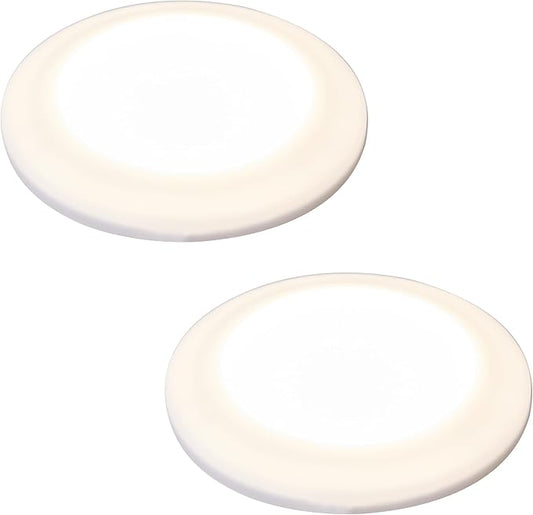 Facon 4.5" LED RV Puck Light Surface Mount - 2Pack, SY-SM45 12V RV Dome Light(No Switch), 290LM Cool White (4000K), Ideal for RVs, Motorhomes, Campers, Marine Vehicles