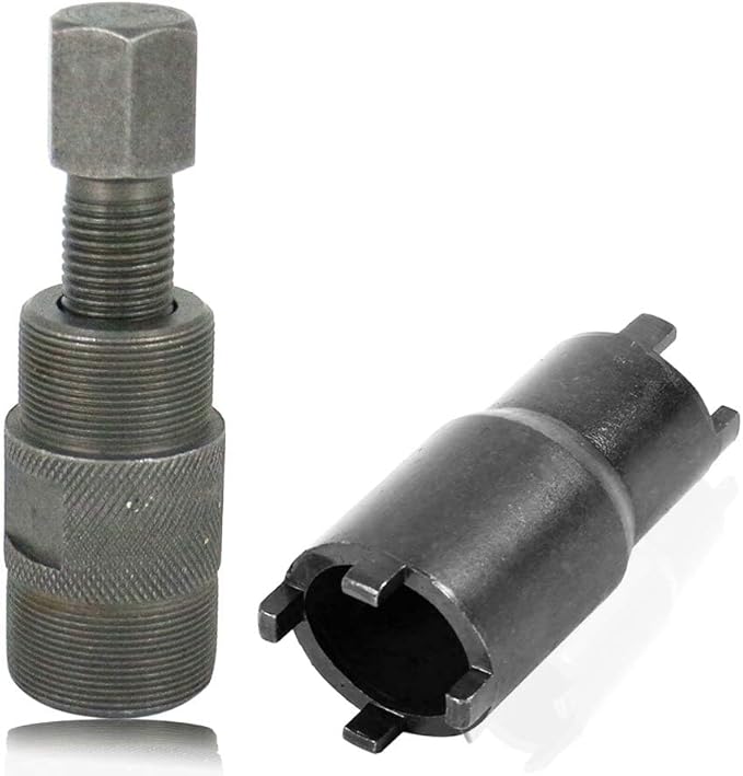 QISF 3Pcs Spanner Wrench Magneto Fly Wheel Clutch Hub Adjustable Tool + 24mm&27mm and 20mm&24mm Clutch Lock Nut Spanner Repair Tool for Motorcycle ATV Scooter Dirt Bike Go Kart