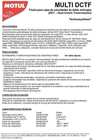 Motul Multi DCTF - Dual Clutch Transmission Fluid 1L (Pack of 2)