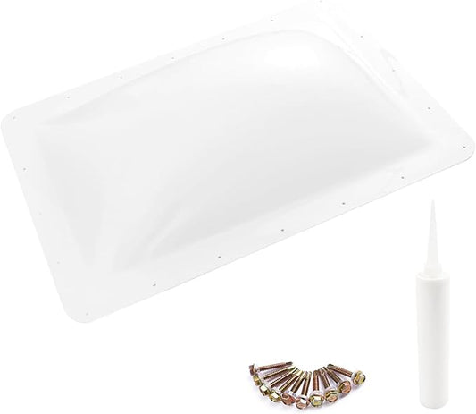 RV Skylight Replacement | 18" x 26" Camper Skylight | RV Shower Skylight Replacement | Fit Standard 14" x 22" Openings | White