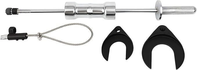 Inner CV Joint Puller Slide Hammer Front Wheel Drive Axle Half Shaft Removal Tool Kit 63mm 48mm CV Joint Fork Adapter Heavy Duty 10 Pounds Slide Hammer