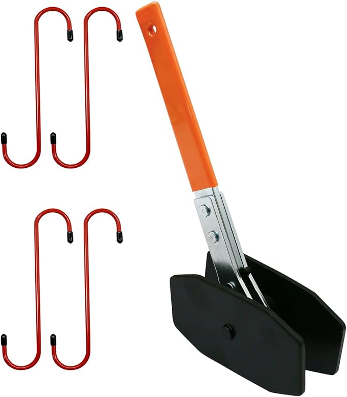 Upgraded Brake Caliper Compression Tool 4 in 1 Universal Caliper Piston Compressor Tool with 4 Brake Caliper Hangers Brake Pad Spreader Tool with 360°Swing Ratchets for Car Brake Repair