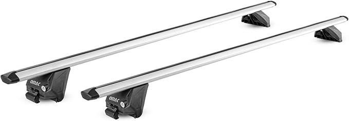 OMAC Roof Rack Cross Bars for Ford Fusion 2016-2020 Wagon Heavy Duty-Lockable 220Lbs Aluminium Silver 2Pcs fits Cargo Carriers Kayak Canoe Bike Snowboard