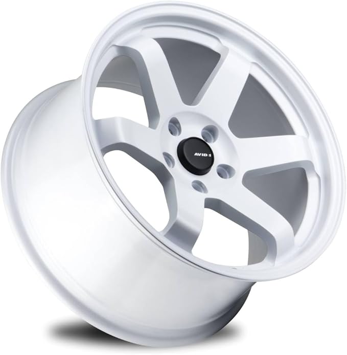 AVID.1 AV-06 Matte White 18x9.5 Custom Wheel – Fits 5x100 Bolt Pattern with +38 Offset – Lightweight Performance Alloy Wheel – Aggressive Street Style & Track-Ready Car Accessories