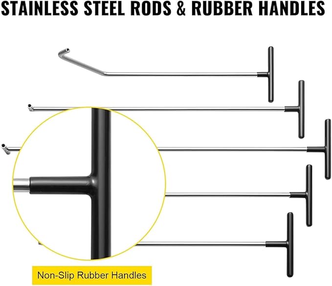 LadyRosian Dent Repair Rods Tools 27PCS Paintless Dent Repair Kits with Stainless Steel Taper Head Tools for Car Auto Body Dents Hail Damage Removal