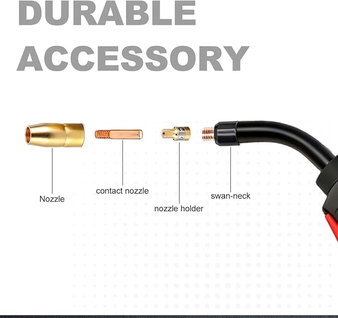 10ft Mig Gun Torch Parts Kit Fit Hobart Handler 190,Handler 210,Multi-Handler 200,Handler 210MVP 245926 500553 H100S4-10 MIG Welding Gun