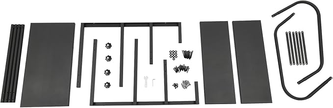 3 Step RV Stairs with Handrails - Hot Tub Steps Portable Mobile Home Stairs for RV, Travel Trailer, Camper Outdoor (Black)