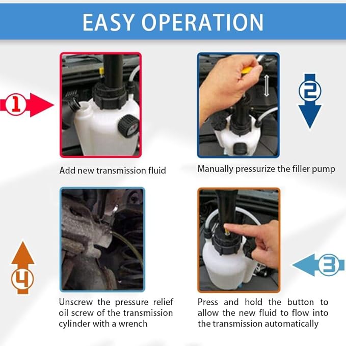 altivox 3L Transmission Fluid Pump Manual Oil Transfer Pump Fluid Transfer Pump Oil Filling Filler System Tool Extractor Tool Kit with Adapters