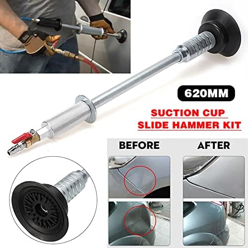 YYCKE Upgraded Car Dent Air Pneumatic Dent Puller Car Auto Body Repair 3PCS Suction Cup Slide Hammer Tool Kit Hammer Tools Hand Tool