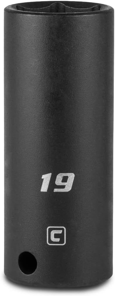 Capri Tools Deep Impact Socket, 3/8-Inch Drive, 6-Point, Metric (19 mm)