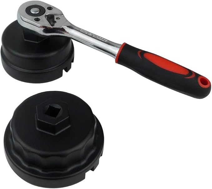 10PCS Oil Filter Cap Wrench Tool Set Includes 24mm,27mm,29mm,30mm,32mm,36mm,38mm, 64mm Oil Filter Housing Removal Socket Kit for Toyota,BMW, Mercedes, VW