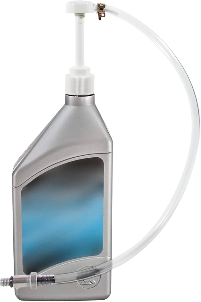 Upgrade Lower Unit Gear Oil Pump for Standard Quart Bottles, Come with 3/8in 8mm 10mm Metal Adapters, Fit All Mercury and Mariner Outboards