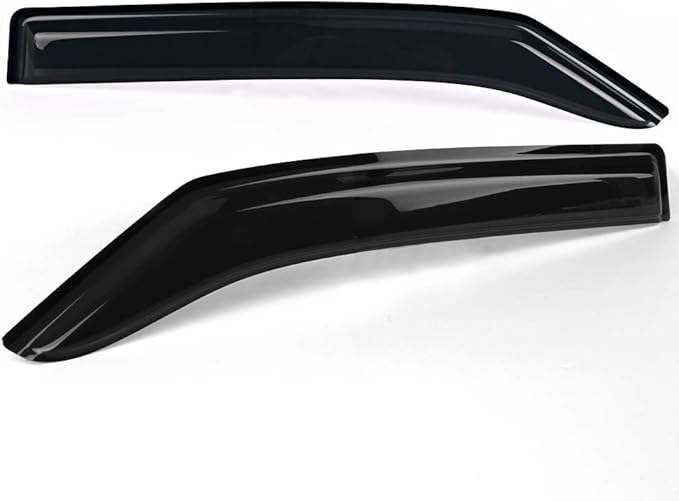 IKON MOTORSPORTS Tape on External Window Visor Deflector, Compatible with 2015-2017 Toyota Camry Sedan Only, Slim Tinted Acrylic Resistant Shield Cover Wind Sun Rain Guard