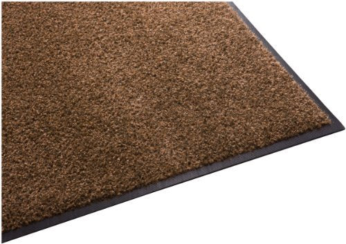 Guardian Platinum Series Indoor Wiper Floor Mat, Rubber with Nylon Carpet, 4'x6', Brown