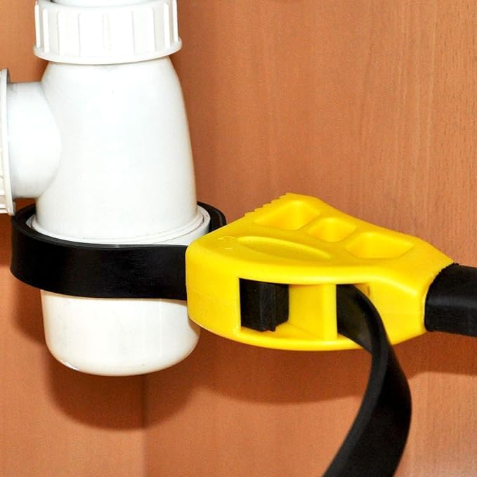 Oil Filter Wrench Adjustable Set - 2pcs, Plumbing Wrench for Tight Spaces Use as Jar Opener, Pipe Wrench, Rubber Strap Wrenches Used by Mechanics, Plumber Tools