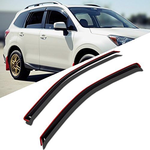 TuningPros WD-267i Tinted Smoke in-Channel Window Visor Deflector Rain Guard 4-pc Set