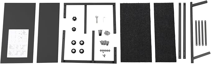 RV Steps with Handrails, 2 Steps Mobile Home Stairs Steps Outdoor W/Non-Slip Mats, Portable Stairs for Travel Trailer Motor Home, Camper