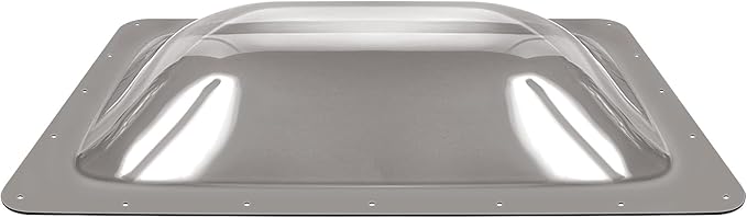 XMK RV Skylight Replacement,18" x 26" Camper RV Skylight Cover Outer Dome Fit Standard 14" x 22" Openings,RV Shower Skylight Replacement Cover for Roof Camper Trailer Fifth Wheel Motorhome,Smoke Gray
