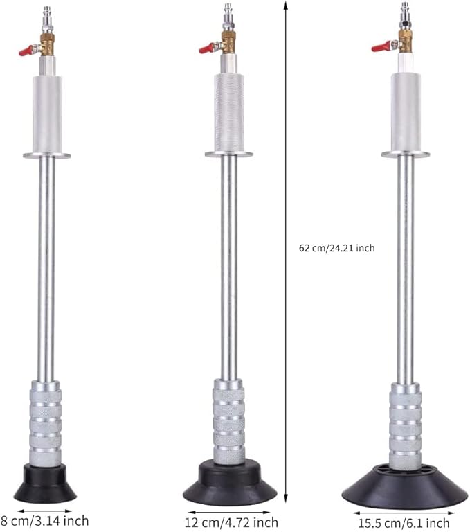 YYCKE Upgraded Car Dent Air Pneumatic Dent Puller Car Auto Body Repair 3PCS Suction Cup Slide Hammer Tool Kit Hammer Tools Hand Tool