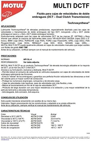 Motul Multi DCTF - Dual Clutch Transmission Fluid 1L (Pack of 2)