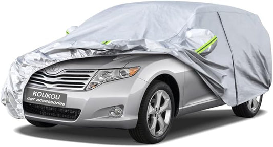 Koukou 6 Layers Car Cover Custom Fit Toyota Venza from 2020 to 2025, Waterproof All Weather for Automobiles, Sun Rain Dust Snow Protection. (Ships from US Warehouse, Arrive Within 3-7 Days)