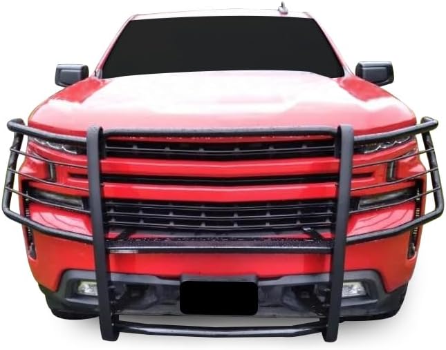 Black Horse Off Road Grille Guard Modular Black Compatible with 2019-2021 Chevrolet Silverado 1500/2022 Chevrolet Silverado 1500 LTD (Excl. 2019 Silverado 1500 LTD)-17GT29MA