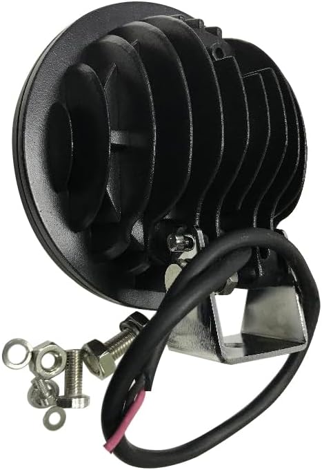 Black Horse Rugged Heavy Duty Grille Brush Bumper Guard Modular Black Come with Pair of 5.3" LED Lights Compatible with 2019-2024 Ram 1500 Classic|2009-2018 Dodge Ram 1500-RU-DORA09-B-PLFB