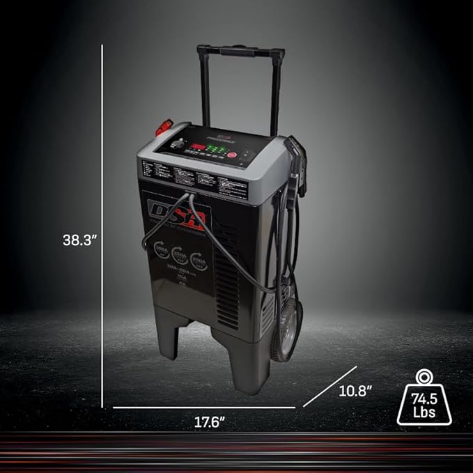Schumacher Electric DSR ProSeries 6V / 12V / 24V Automatic Battery Charger & Engine Starter - 330A Heavy Duty Engine Starter - Truck, SUV & Boat Compatible - Fully Automatic - DSR124