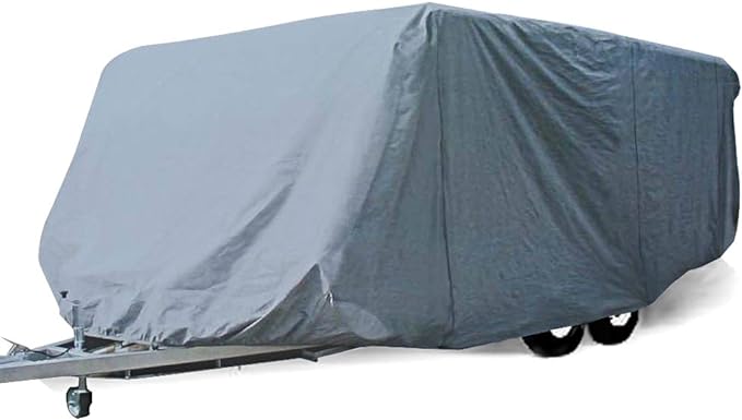 SavvyCraft Economic Guard Travel Trailer Camper Cover, Breathable RV Trailer Cover Fits 9 feet to 10 feet