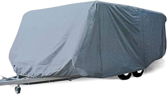 SavvyCraft Economic Guard Travel Trailer Camper Cover, Breathable RV Trailer Cover Fits 9 feet to 10 feet