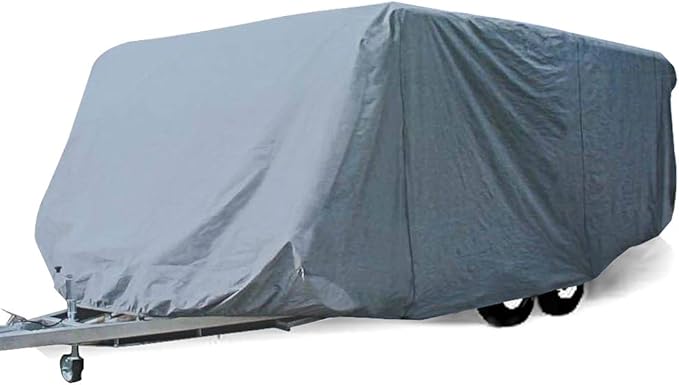 SavvyCraft Economic Guard Travel Trailer Camper Cover, Breathable RV Trailer Cover Fits 22 feet to 24 feet