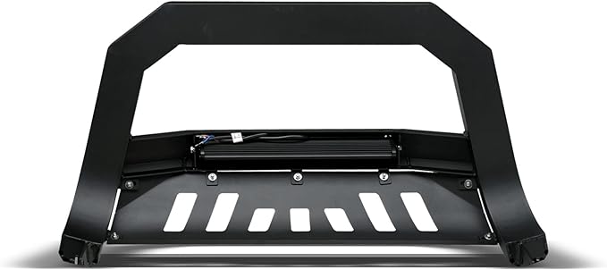 Armordillo 8705193 AR Series Aluminum Bull Bar with LED Light Bar - Matte Black Fits 2019-2021 Chevy Silveardo/GMC Sierra 1500