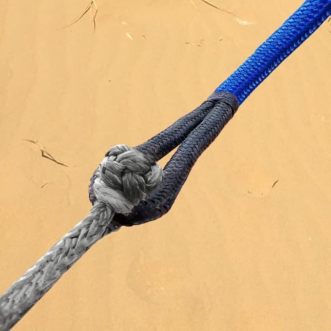 KING-PRO Kinetic Recovery Rope 3/4“x30' Towing Rope 20,000lbs Breaking Strength 100% Nylon Made Heavy Duty Offroad Snatch Strap 30% Elasticity for Full-Size Truck Large SUVs Offroad Vehicels (Blue)