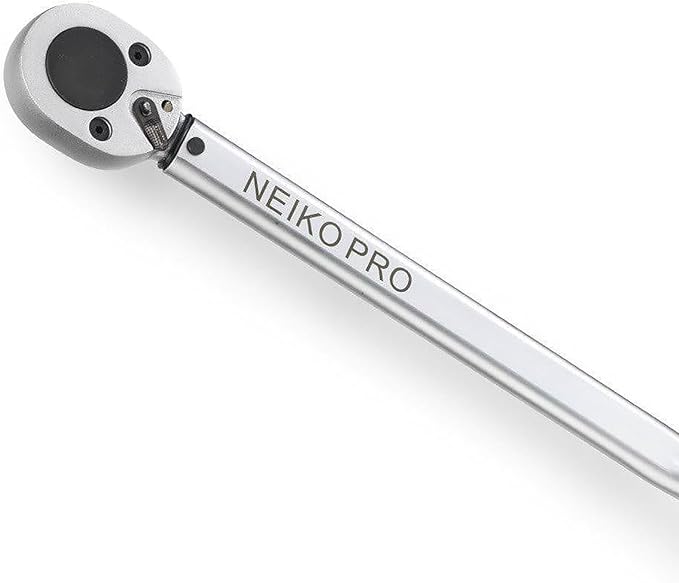 Neiko PRO 03711B 3/4” Torque Wrench, 3/4” Drive SAE, 50-300 Ft-Lb, 34” Length, Adjustable Click Torque Wrench, Chrome Vanadium Cr-V Steel