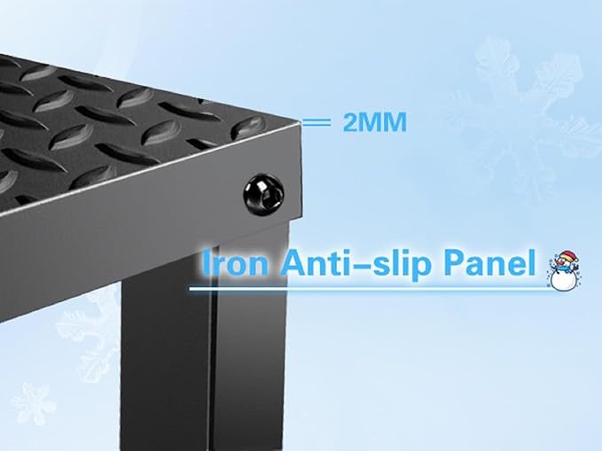 RV Steps with Handrail, 2 Step RV Stairs 660lbs Load Capacity, Heavy Duty Camper Steps with Wide & Anti-Slip Platform, Portable Outdoor Metal Entry Stairs for Hot Tub, Mobile Home, Travel Trailers