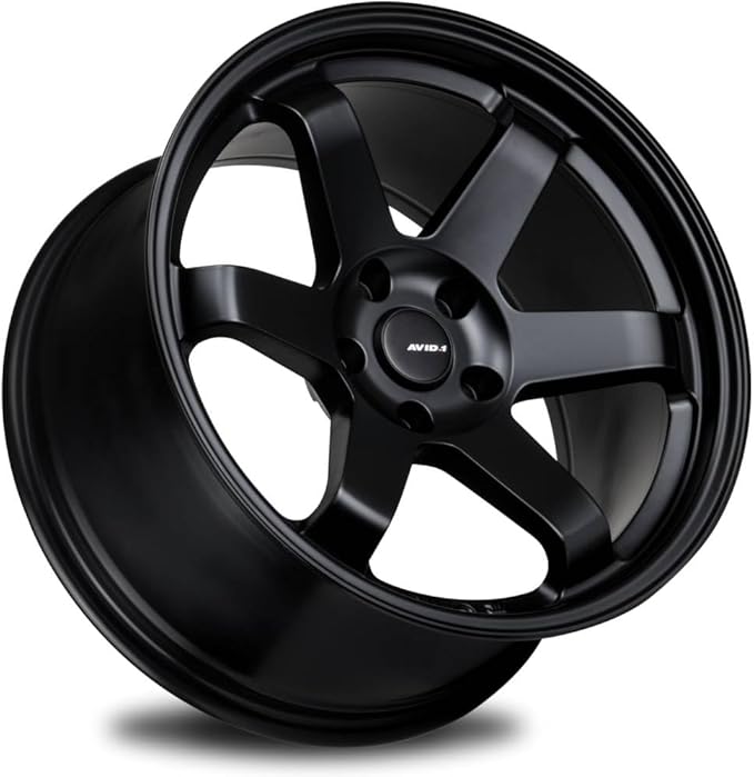 AVID.1 AV-06 Matte Black 18x9.5 Custom Wheel – Fits 5x114 Bolt Pattern with +32 Offset – Lightweight Performance Alloy Wheel – Aggressive Street Style & Track-Ready Car Accessories