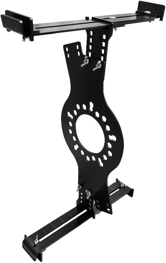 Wheel Fitment Tool, 14"-22" Wheel Fitment Simulator Tire/Rim Fit Size Measuring Mockup Tools, 5-Lug Wheel Bolt Pattern Simulator Wheel Offset Measuring Tool for Car