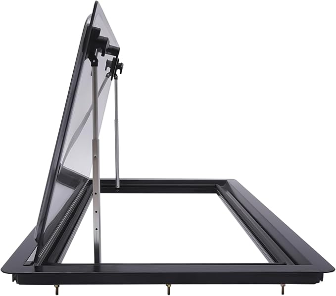 900 × 500 mm(35.4 × 19.7In) RV Caravan Camper Windows Replacement, Top Hinged Push Out Window Trailer External Push Window RV Trailer Vent Hatch Skylight