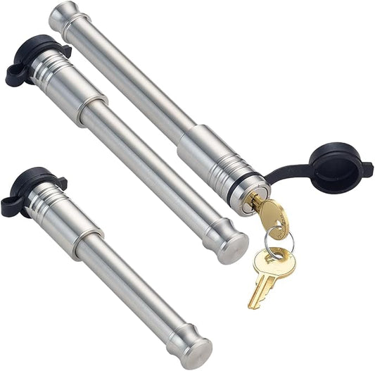 61653 | 3 Pack Mixed 2.5, Keyed Alike, Hitch Locks for B&W 2" & 2.5" Tow and Stow 10K LB & 18K LB - Includes Lock for 2.5" Receiver