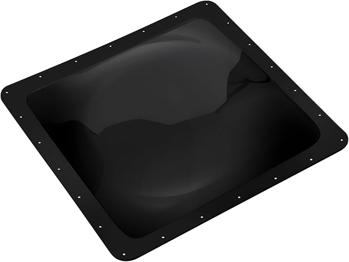 XMK 26" x 26" RV Skylight Replacement Cover,Camper RV Skylight Cover Outer Dome Fits 22" x 22" Shower Roof Openings for Camper Trailer Motorhome Fifth Wheel Truck,Impact Resistant(Black)