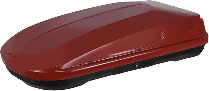 Hard Shell Roof Cargo Carrier with Security Keys, Roof Box, Cargo Box, 56 (L) x 30 (W) x 13.7(H) Inches, 13 Cubic Feet (Tool-Free Install), Red