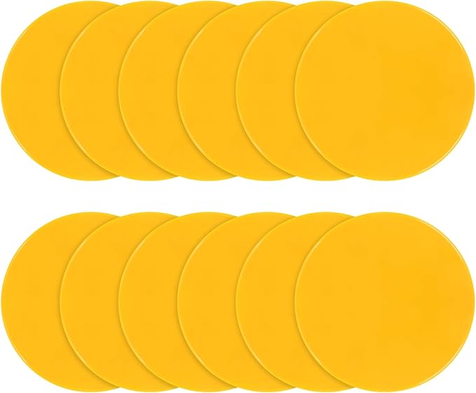 Spot Markers Rubber Floor Dots 9inch Non Slip Agility Dots Flat Cones for Kids Sports Soccer Basketball Training, Gym Training, Preschool Kindergarten Classroom