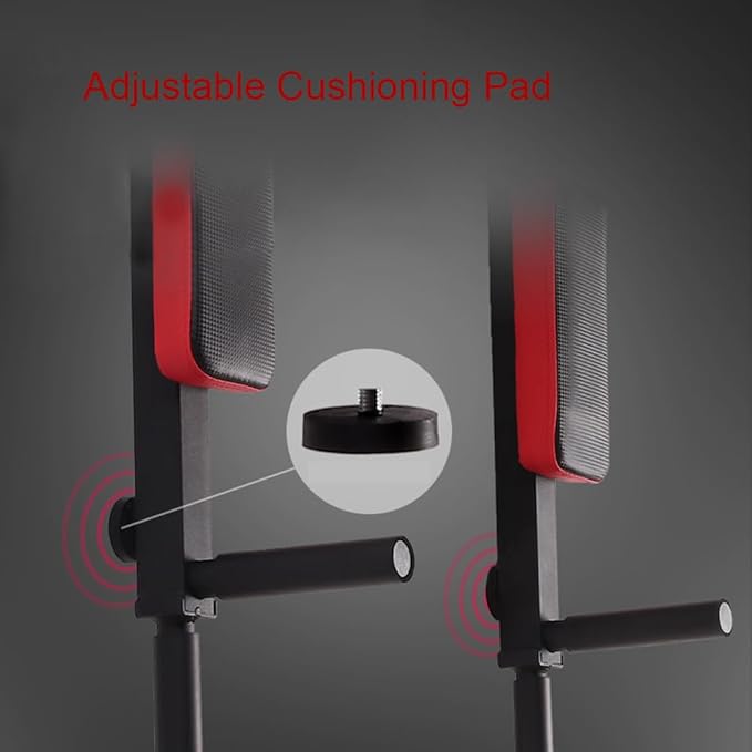 Multifunctional Wall Mounted Pull Up Bar, Heavy Duty Steel Chin Up Bar,Dip Station for Indoor Workout