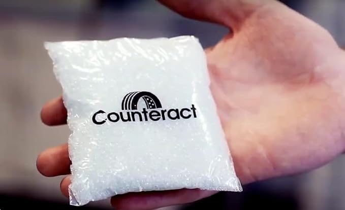 Counteract DIYK-8 Do It Yourself Tire/Wheel Balancing Beads Kit - Off -Road, Light/Medium Duty Truck Tires, (4) 8oz DIY Bead Bags, (4) Valve Caps and Cores, (1) Core Remover, Injector Bottle