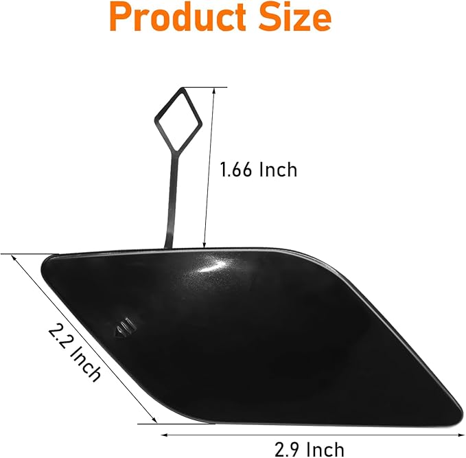 Compatible with 2010-2013 Mercedes Benz Tow Hook Cover for E-Class W212 E300 E350 E400 E550 A2128850126(Black,Right Passenger Side),Front Bumper Towing Eye Cap