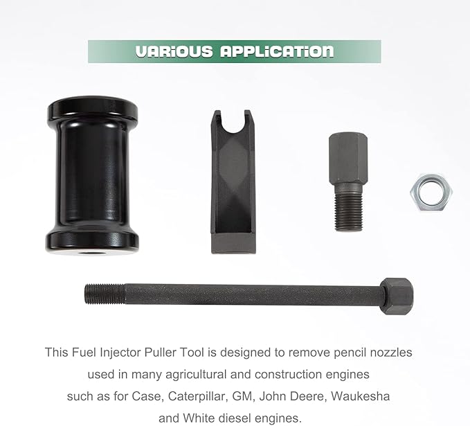 7121 Fuel Injector Puller Tool - Nozzle Puller/Remover - for Case, Caterpillar, GM, Waukesha and White Diesel Engines