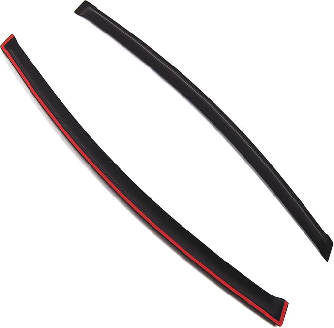 Tuningpros WD2-352 Dark Smoke 2 Pcs Set Window Visor (Outside Mount) Deflector Rain Guard Compatible with 2004-2010 Nissan Quest