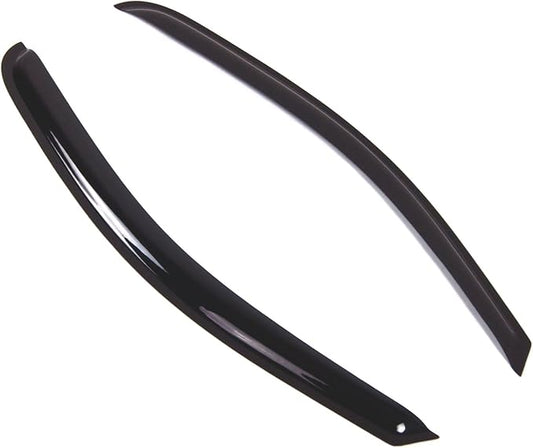 Tuningpros WD2-768 Dark Smoke 2 Pcs Set Window Visor (Outside Mount) Deflector Rain Guard Compatible with 2014-2016 Chevrolet Silverado Regular Cab