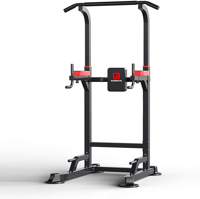 Power Tower Dip Station Workout equipment Pull up Bar for Home Gym Adjustable Height Strength Training Fitness Excercise Equipment,Load 450LBS