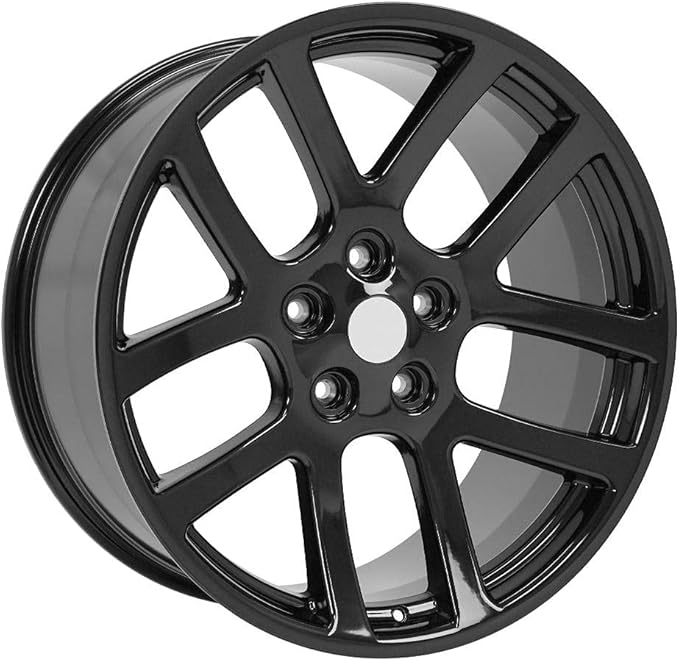 OE Wheels DG51 22 Inch Rims and Tires Fit Ram SRT Style 5x139.7 22x10 Gloss Black - Hollander 2223 - TerraMax RT 33x12.50/22 (Set of 4)
